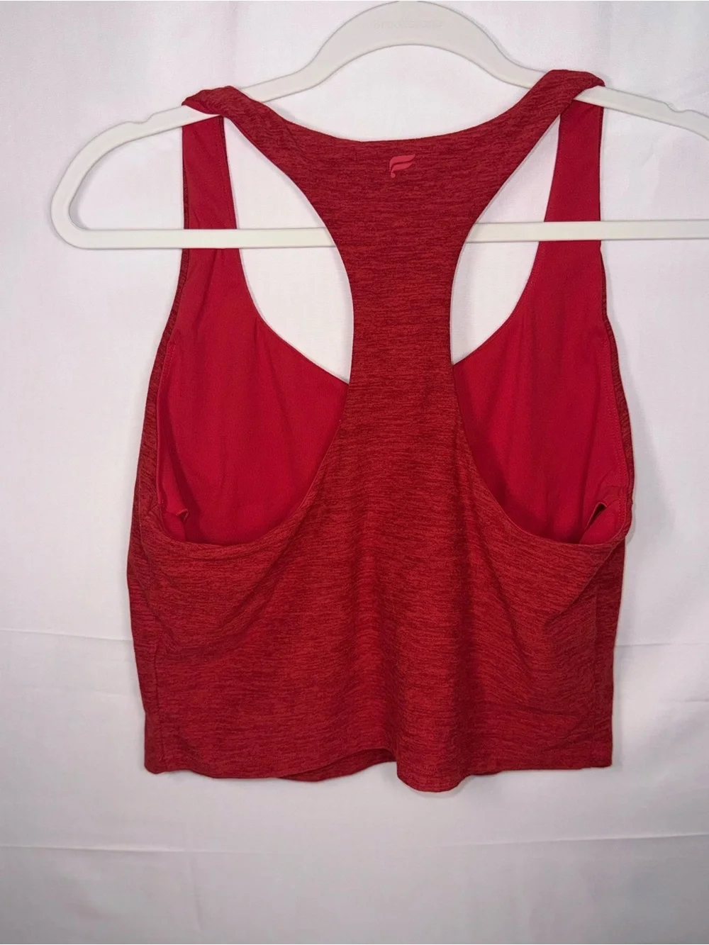 Fabletic Women Red Racerback Athletic Active Sports Bra Size Medium